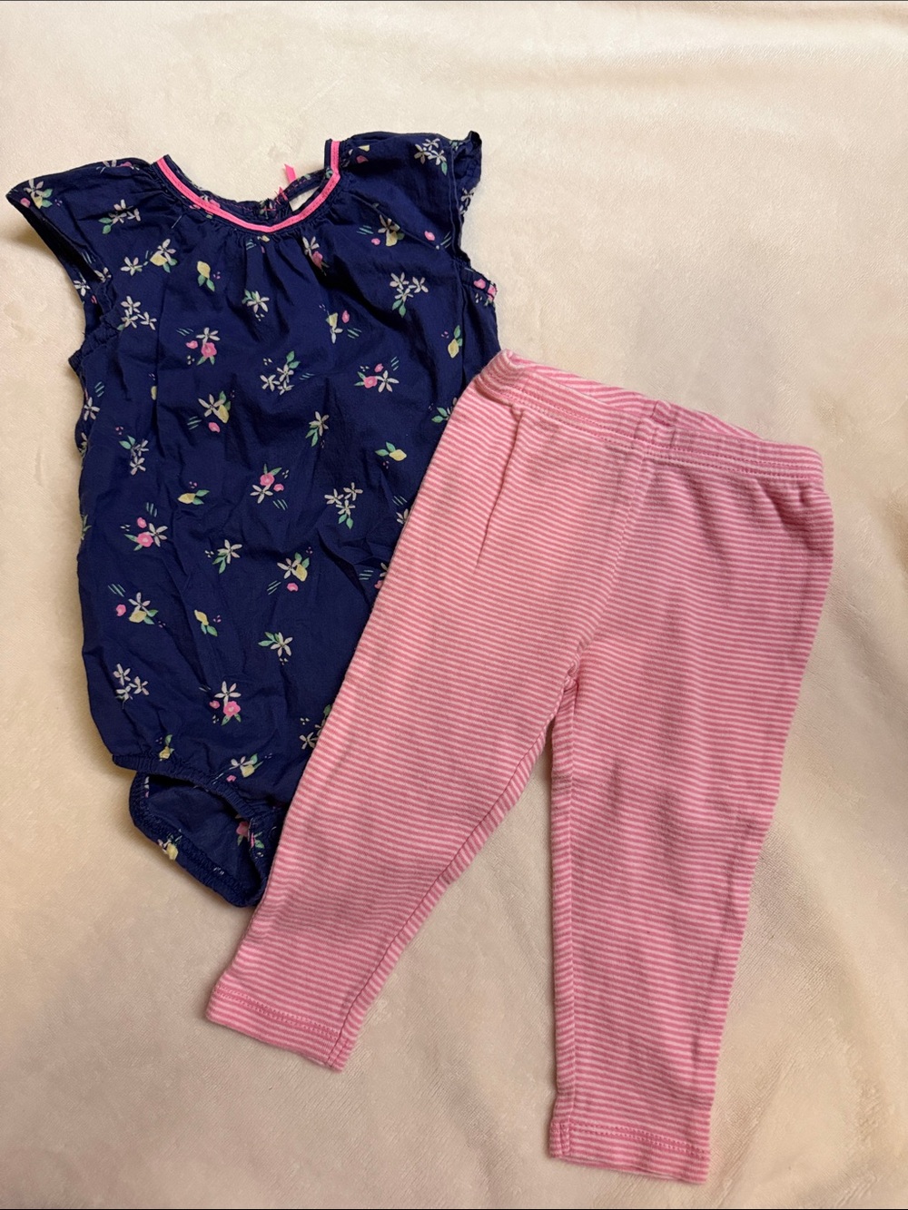 OshKosh B'gosh Navy and Pink Infant Set